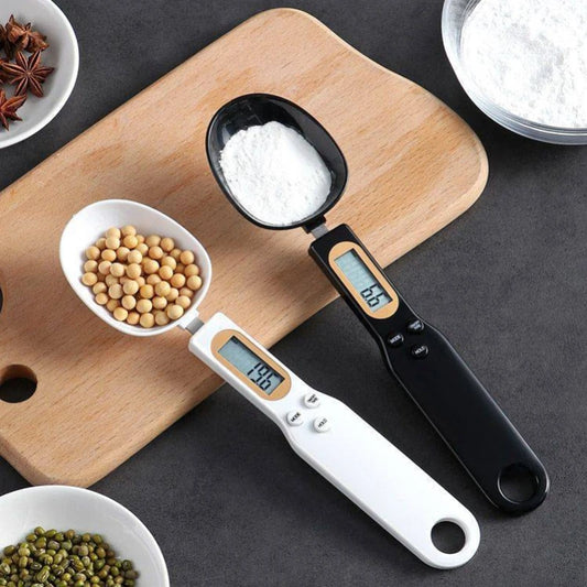 Adjustable Electronic Weighing Spoon Scale for Coffee, Food, Flour, and Baking. LCD Digital Measurement.