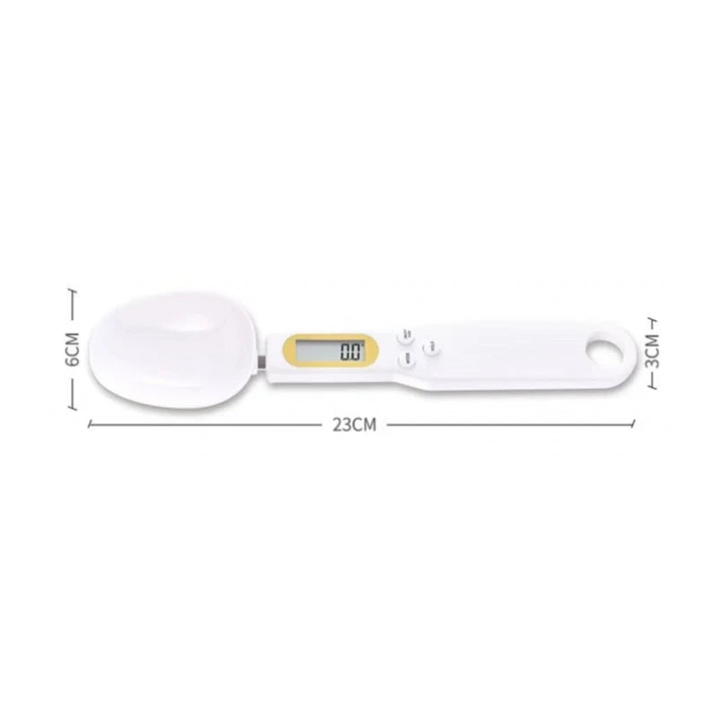 Adjustable Electronic Weighing Spoon Scale for Coffee, Food, Flour, and Baking. LCD Digital Measurement.