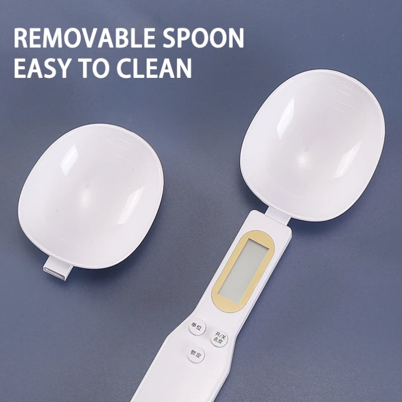 Adjustable Electronic Weighing Spoon Scale for Coffee, Food, Flour, and Baking. LCD Digital Measurement.